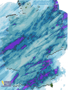 Letzter Regen an den Alpen