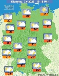 Im Süden erneut ein Gewitternachmittag