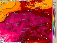 Verbreitet Hitzewerte am Nachmittag