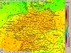Sehr mild, lokal etwas Regen