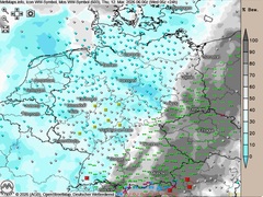 Im S&uuml;dosten anfangs noch nass