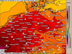 Bis zu 30 Grad, lokale Gewitter ab dem Abend